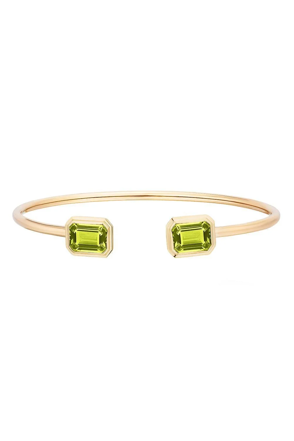 Peridot Round Flexible Manhattan Bangle Bracelet Peridot Round Flexible Manhattan Bangle Bracelet