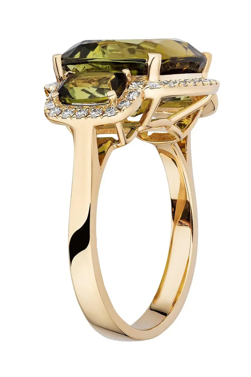 GOSHWARA Tourmaline Three Stone G-One Ring | Thumbnail 5 GOSHWARA Tourmaline Three Stone G-One Ring | Thumbnail 5