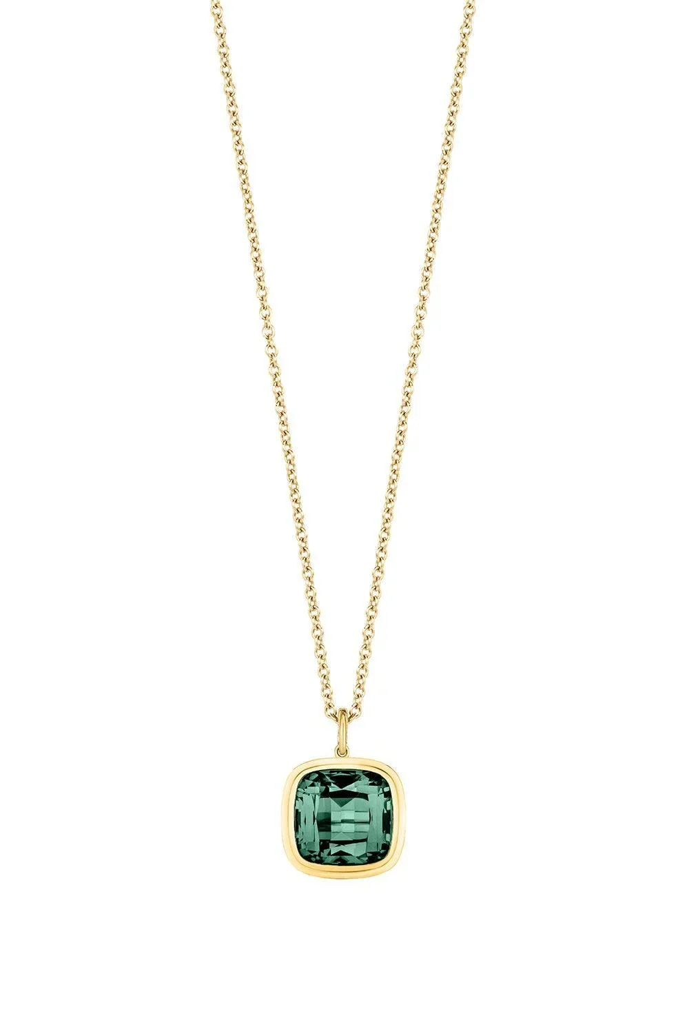 Tourmanline Cushion Pendant G-One Necklace