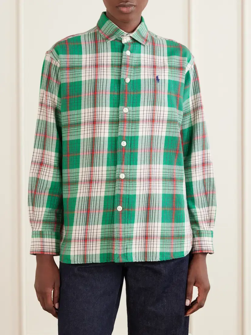 Polo Ralph Lauren Logo-embroidered Checked Cotton-twill Shirt | Thumbnail 3 Polo Ralph Lauren Logo-embroidered Checked Cotton-twill Shirt | Thumbnail 3