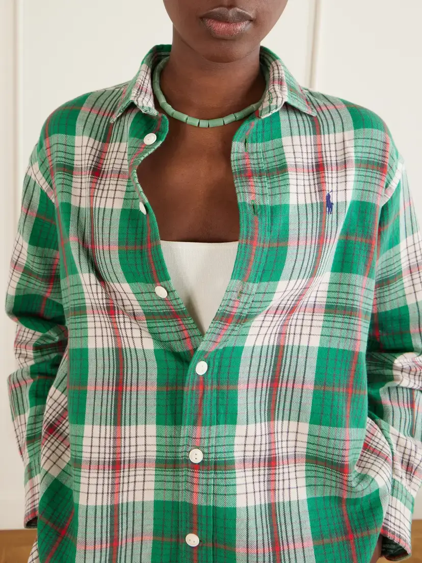 Polo Ralph Lauren Logo-embroidered Checked Cotton-twill Shirt | Thumbnail 5 Polo Ralph Lauren Logo-embroidered Checked Cotton-twill Shirt | Thumbnail 5