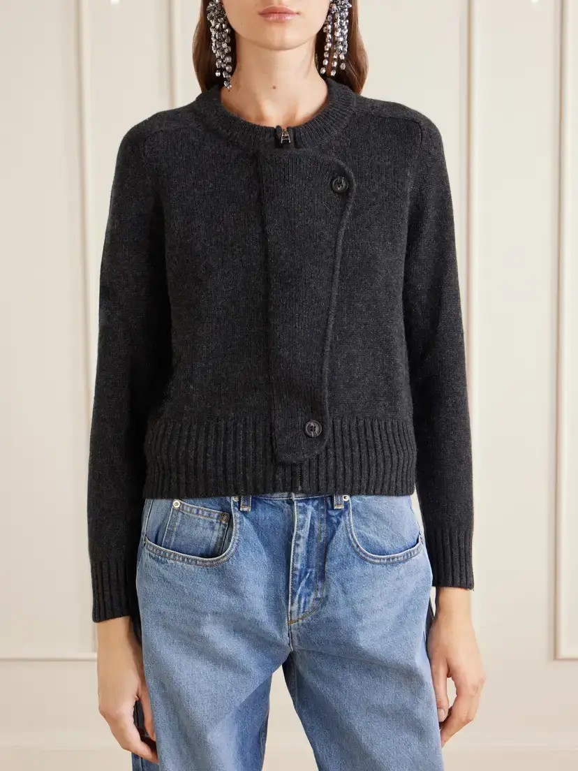 Isabel Marant Murielle Wool And Cashmere-blend Zip-up Cardigan | Thumbnail 3