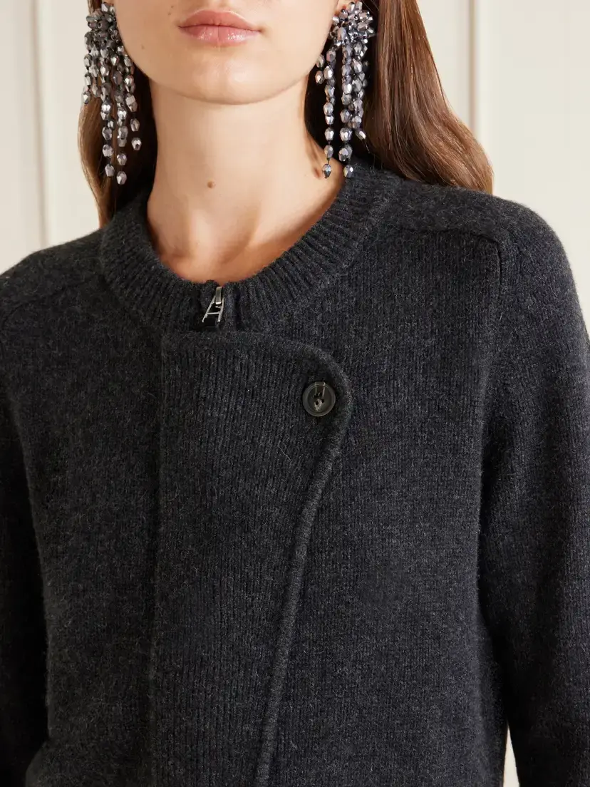 Isabel Marant Murielle Wool And Cashmere-blend Zip-up Cardigan | Thumbnail 5