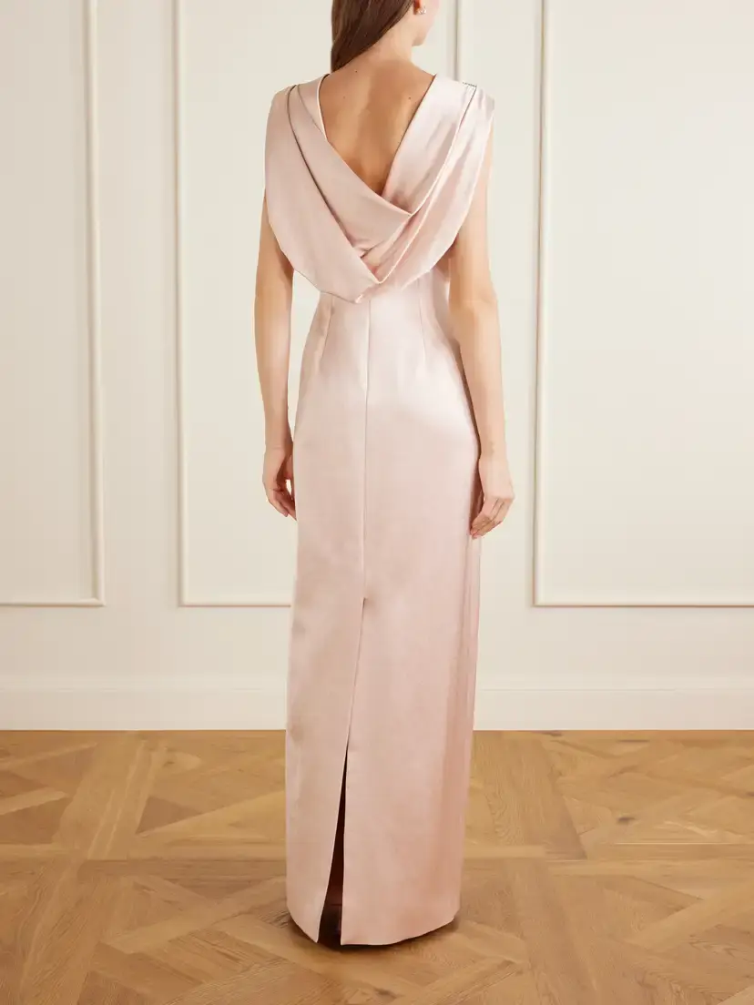 Erdem Embroidered Satin Gown | Thumbnail 3 Erdem Embroidered Satin Gown | Thumbnail 3
