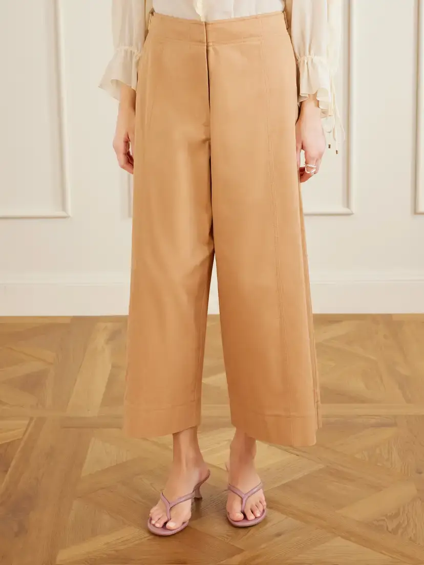 Ulla Johnson Sascha Cotton-twill Wide-leg Cropped Pants | Thumbnail 3 Ulla Johnson Sascha Cotton-twill Wide-leg Cropped Pants | Thumbnail 3