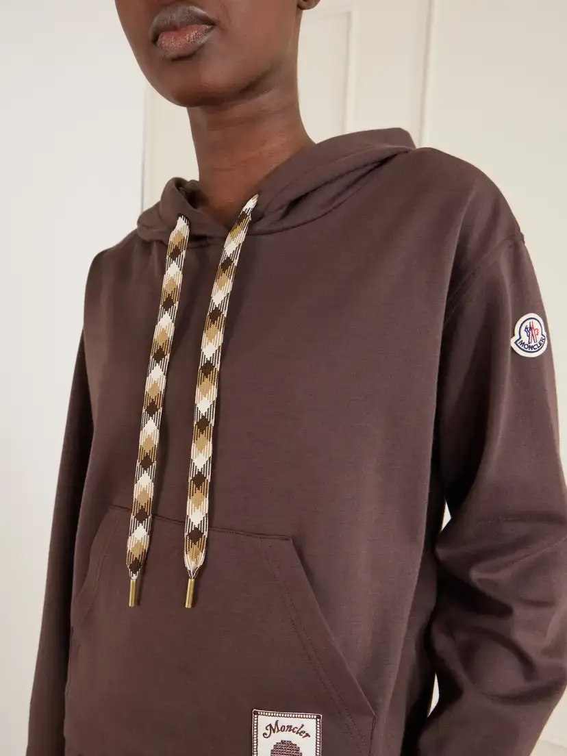 Moncler Logo-appliquéd Cotton-blend Hoodie | Thumbnail 5