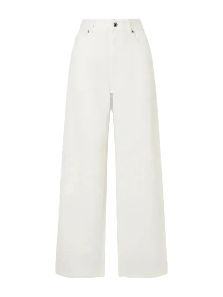 Loewe Anagram-embroidered Mid-rise Wide-leg Jeans | Image 1 Loewe Anagram-embroidered Mid-rise Wide-leg Jeans | Image 1