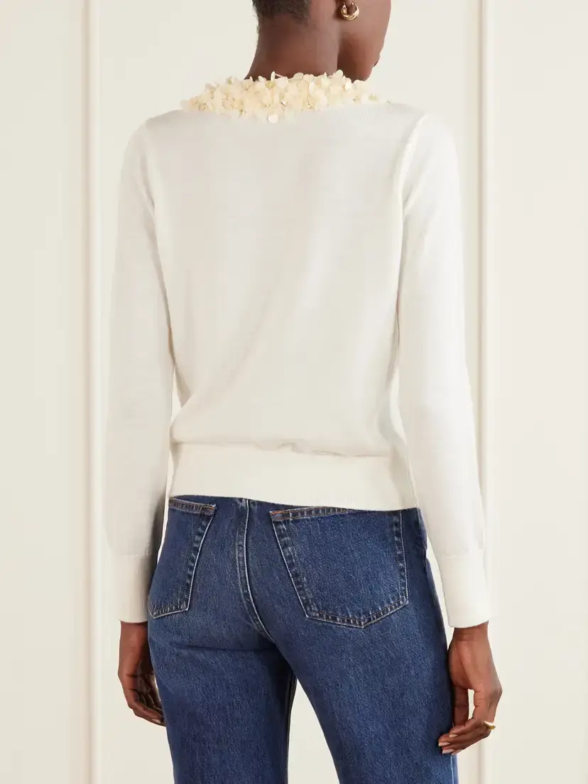 Ulla Johnson Anna Embellished Merino Wool Cardigan | Thumbnail 3 Ulla Johnson Anna Embellished Merino Wool Cardigan | Thumbnail 3