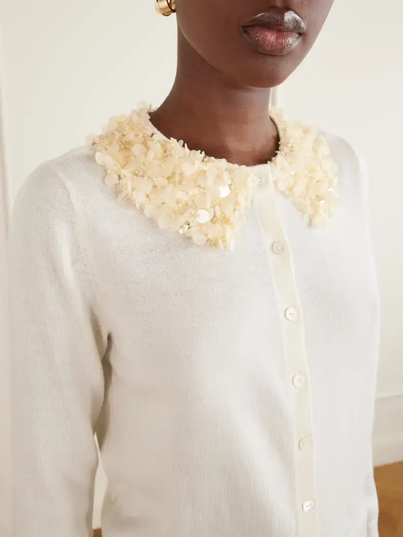 Ulla Johnson Anna Embellished Merino Wool Cardigan | Thumbnail 4 Ulla Johnson Anna Embellished Merino Wool Cardigan | Thumbnail 4