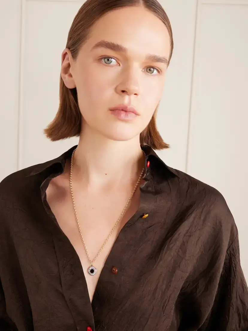 By Pariah Octagon 14-karat Recycled Gold, Smokey Quartz And Diamond Necklace - Brown | Thumbnail 2 By Pariah Octagon 14-karat Recycled Gold, Smokey Quartz And Diamond Necklace - Brown | Thumbnail 2