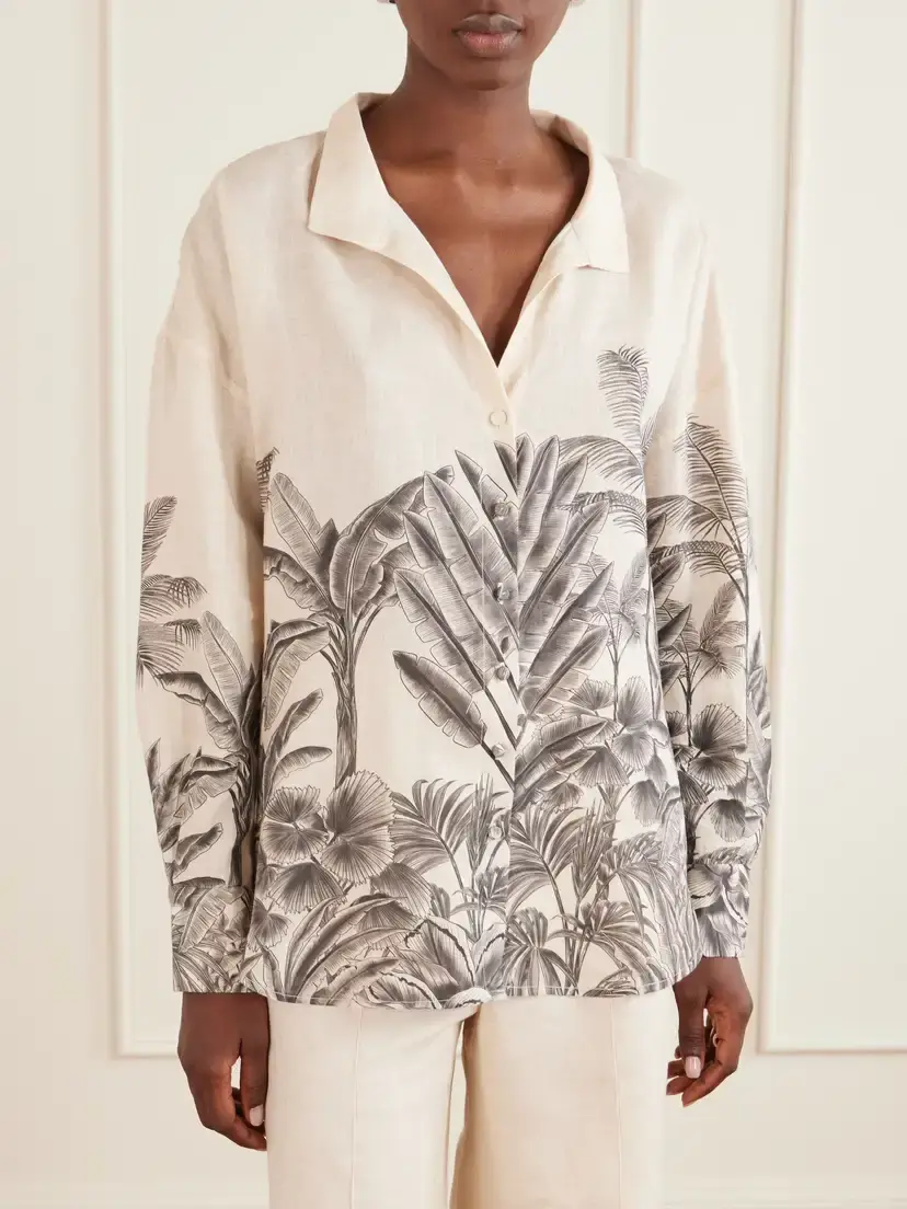 ANDRES OTALORA Cielos Lejanos Printed Linen Shirt | Thumbnail 3 ANDRES OTALORA Cielos Lejanos Printed Linen Shirt | Thumbnail 3