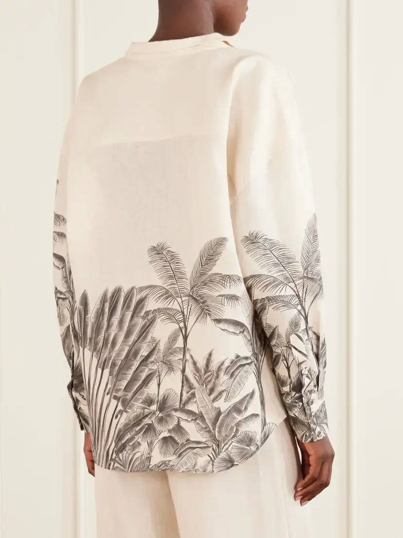 ANDRES OTALORA Cielos Lejanos Printed Linen Shirt | Thumbnail 4 ANDRES OTALORA Cielos Lejanos Printed Linen Shirt | Thumbnail 4
