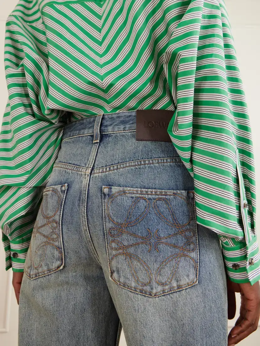 Loewe Anagram-embroidered Mid-rise Wide-leg Jeans | Thumbnail 5 Loewe Anagram-embroidered Mid-rise Wide-leg Jeans | Thumbnail 5