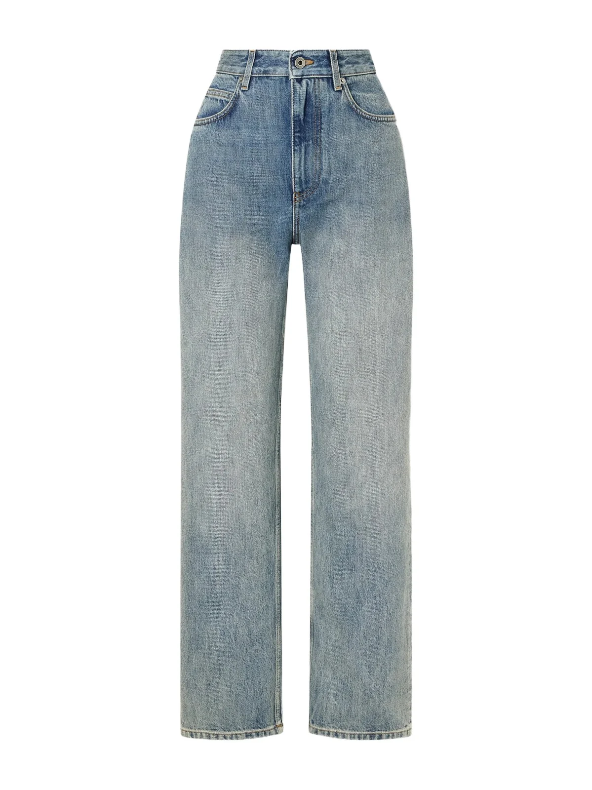 Loewe Anagram-embroidered Mid-rise Wide-leg Jeans