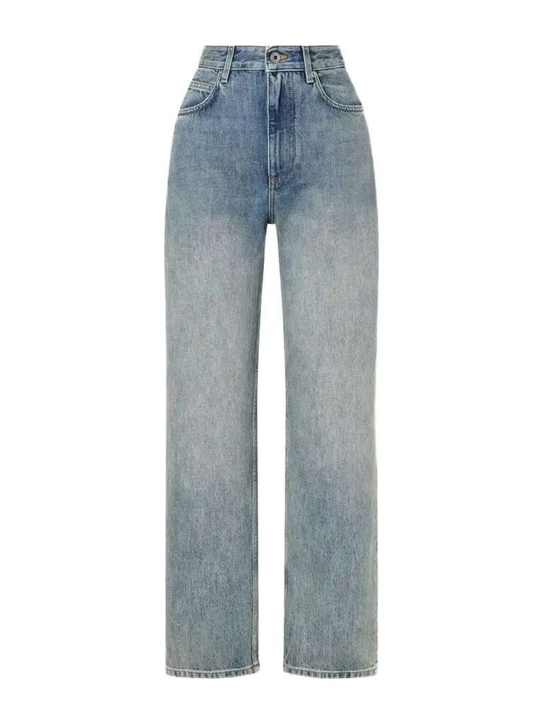 Loewe Anagram-embroidered Mid-rise Wide-leg Jeans | Image 1 Loewe Anagram-embroidered Mid-rise Wide-leg Jeans | Image 1