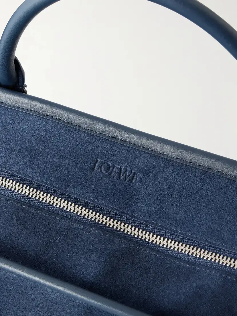 Loewe Amazona Leather-trimmed Suede Tote | Thumbnail 5