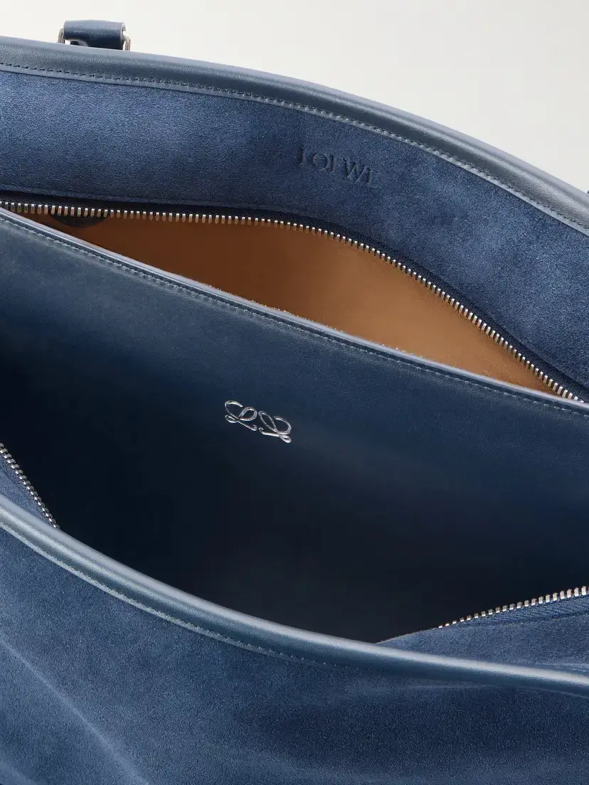 Loewe Amazona Leather-trimmed Suede Tote | Thumbnail 6