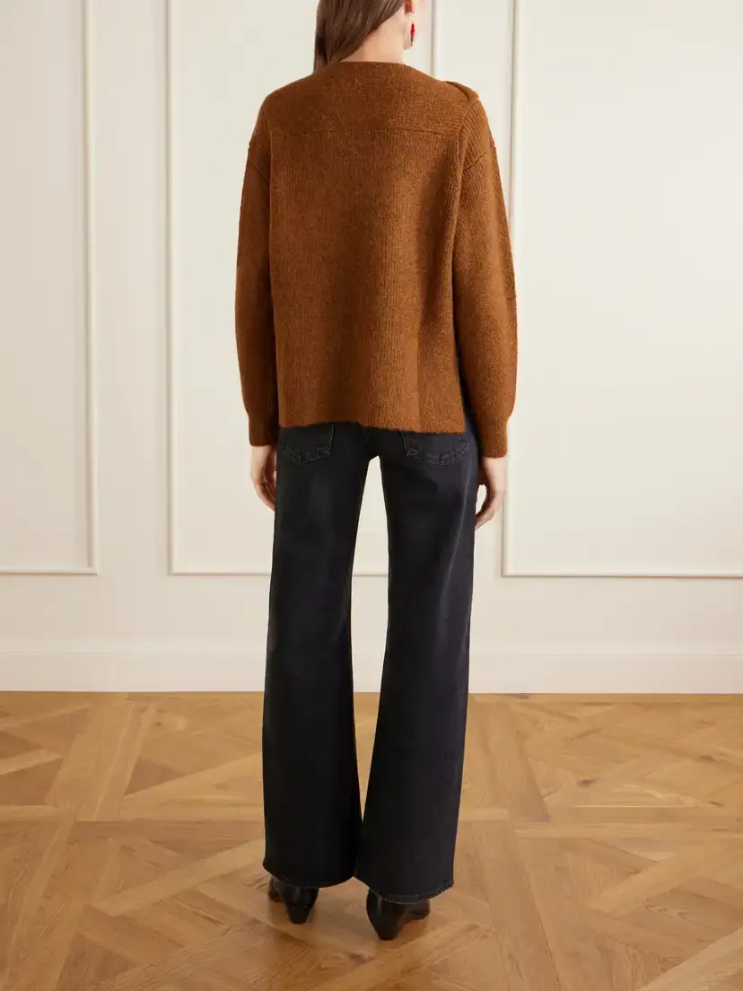 Isabel Marant Thais Button-detailed Ribbed Alpaca-blend Sweater | Thumbnail 4