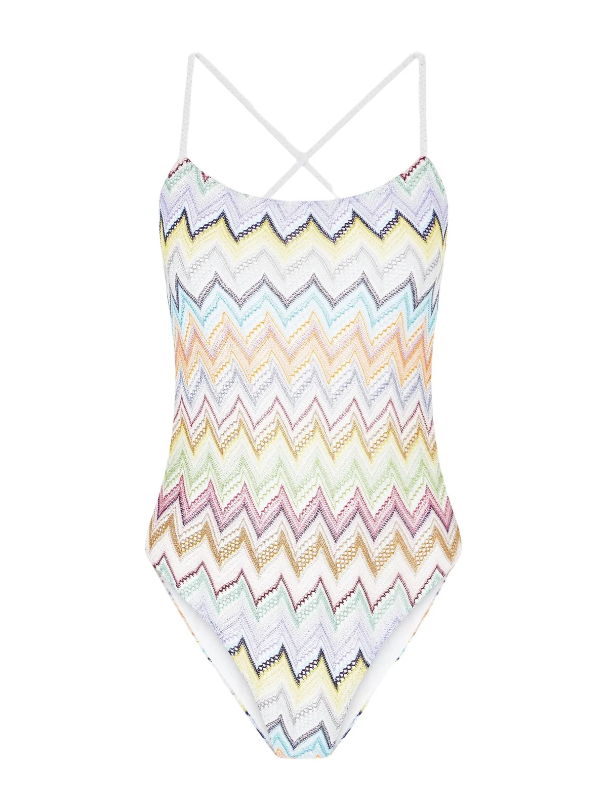 Missoni Striped Crochet-knit Swimsuit