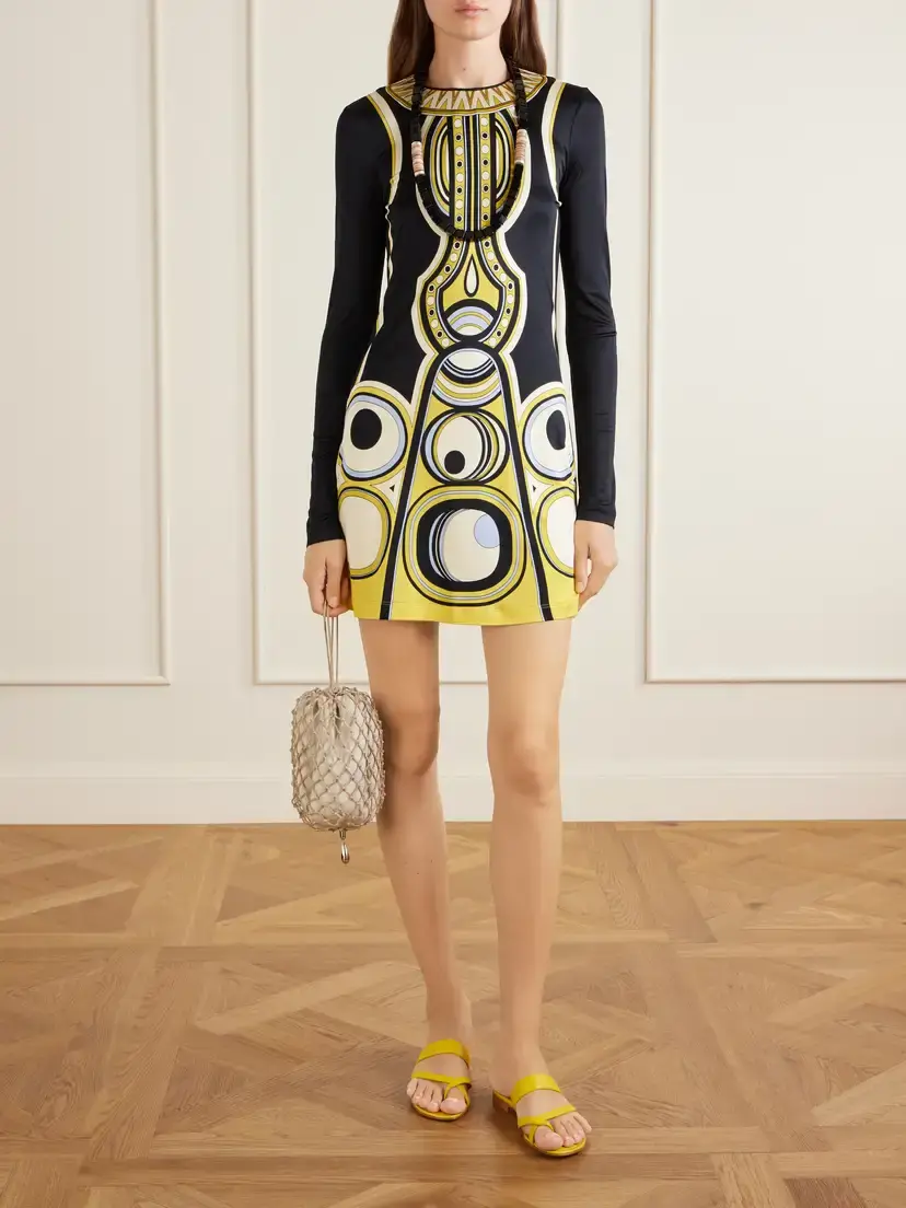 La DoubleJ Slinky Printed Jersey Mini Dress | Thumbnail 2