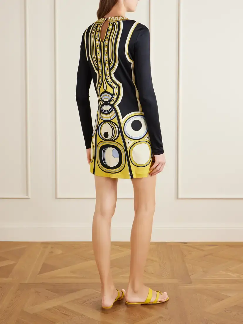 La DoubleJ Slinky Printed Jersey Mini Dress | Thumbnail 3
