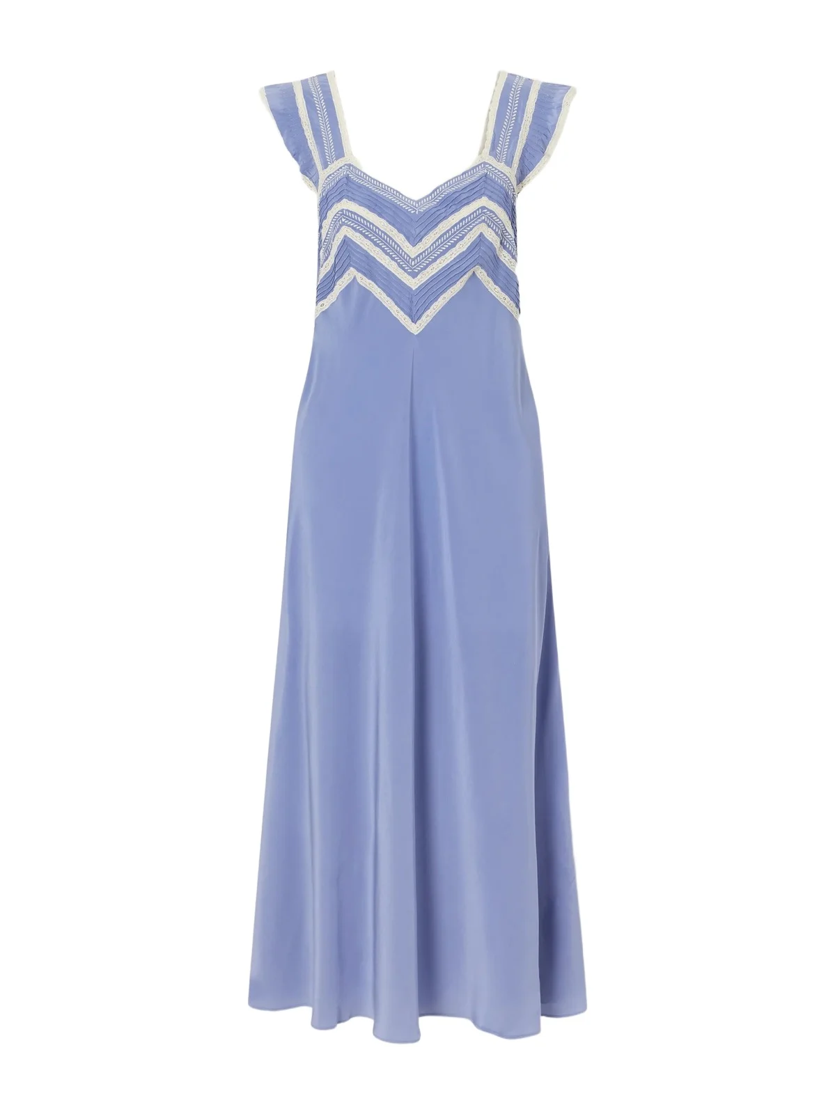 Bailee Crochet-knit Trimmed Silk-crepe De Chine Midi Dress Bailee Crochet-knit Trimmed Silk-crepe De Chine Midi Dress