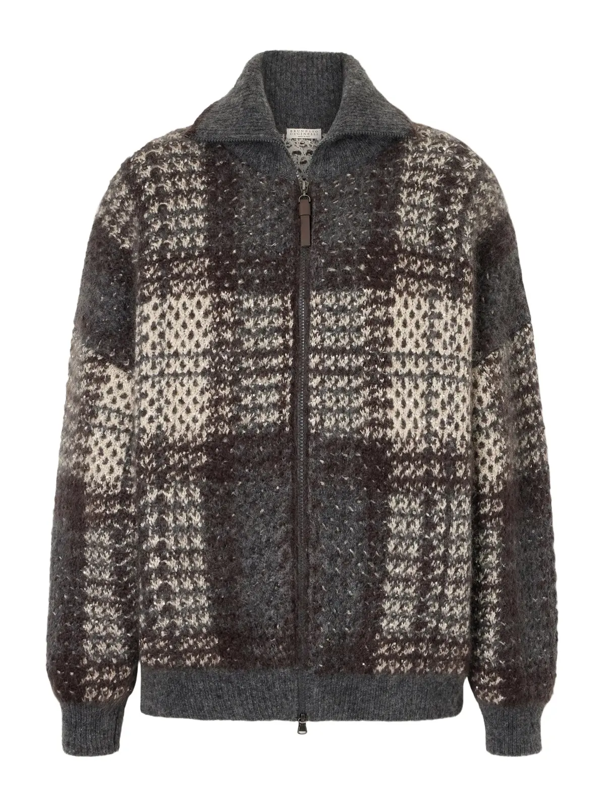 Sequin-embellished Checked Woven Jacket Sequin-embellished Checked Woven Jacket