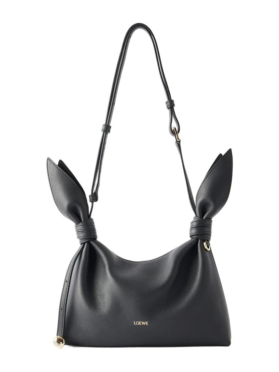 Scarf Mini Knot-detailed Leather Shoulder Bag Scarf Mini Knot-detailed Leather Shoulder Bag
