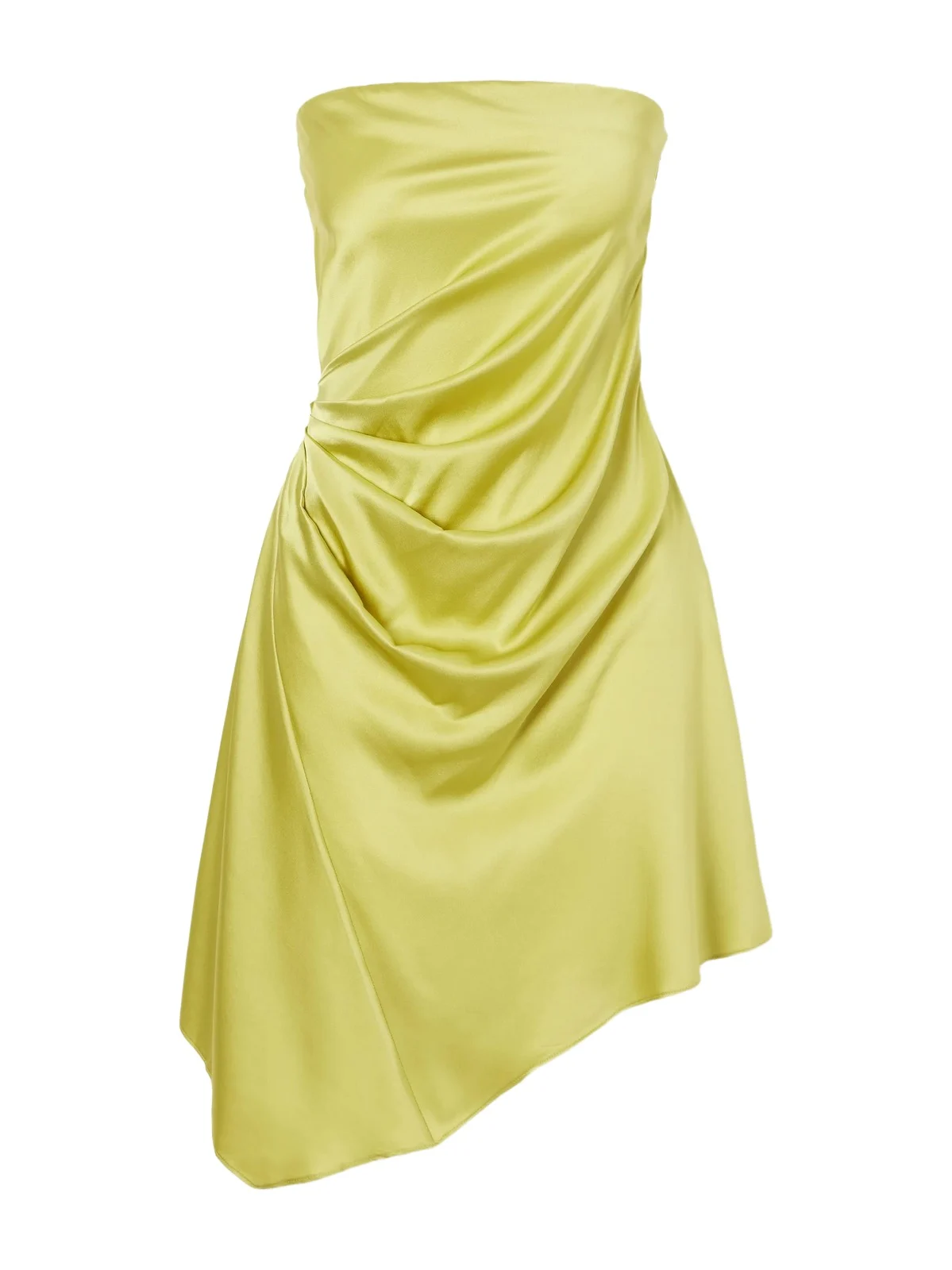 Adriana Ruched Silk-blend Satin Mini Dress Adriana Ruched Silk-blend Satin Mini Dress