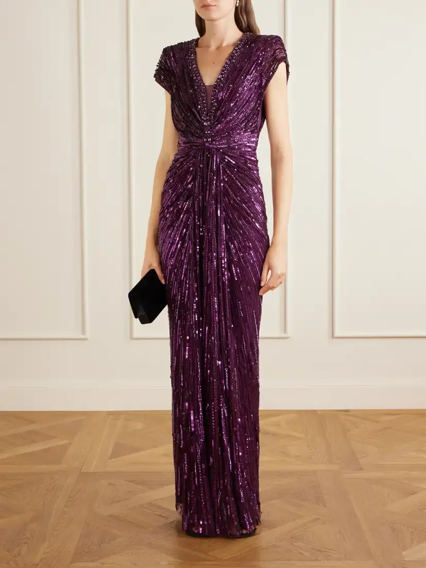 Jenny Packham Lacie Twisted Embellished Tulle Gown | Thumbnail 2 Jenny Packham Lacie Twisted Embellished Tulle Gown | Thumbnail 2