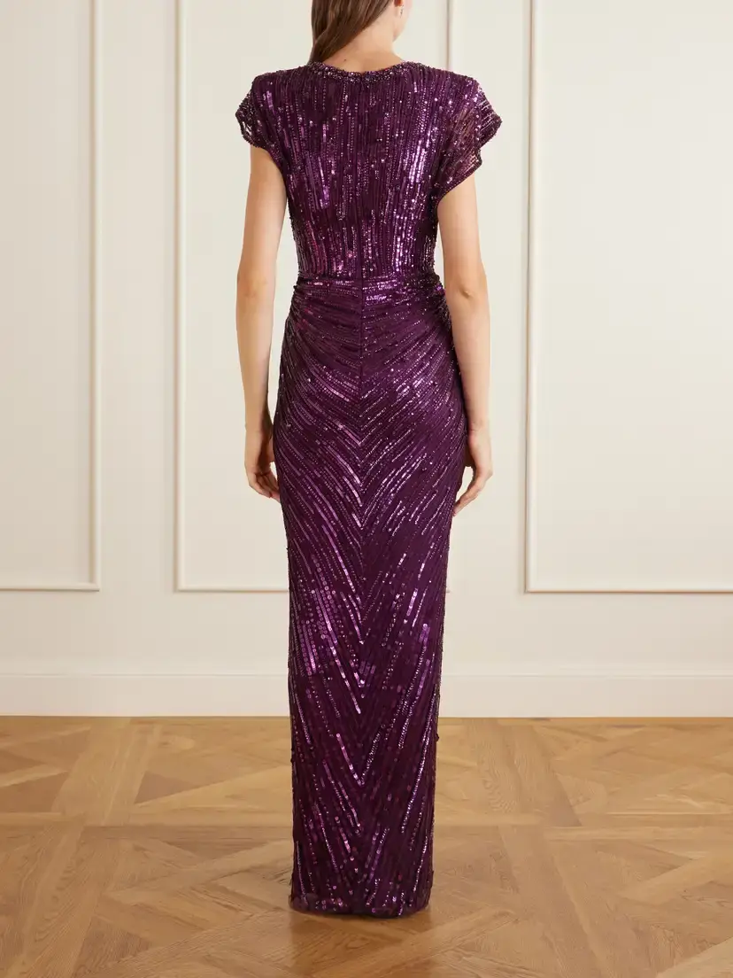Jenny Packham Lacie Twisted Embellished Tulle Gown | Thumbnail 3 Jenny Packham Lacie Twisted Embellished Tulle Gown | Thumbnail 3