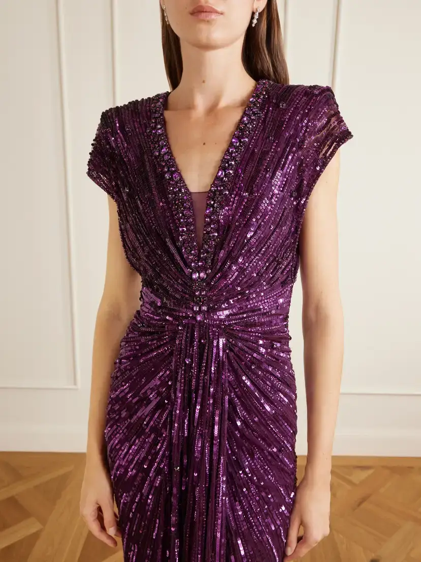 Jenny Packham Lacie Twisted Embellished Tulle Gown | Thumbnail 4 Jenny Packham Lacie Twisted Embellished Tulle Gown | Thumbnail 4