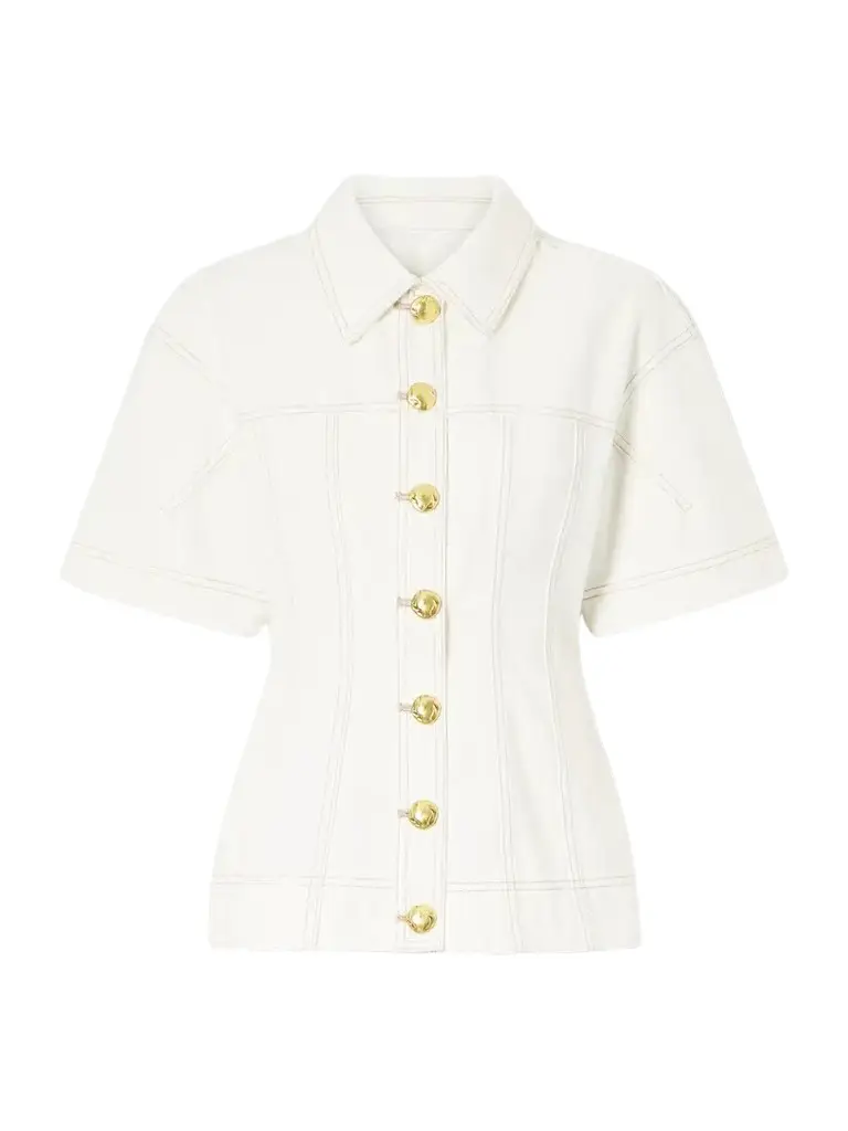 Aje Liliana Denim Shirt | Image 1 Aje Liliana Denim Shirt | Image 1