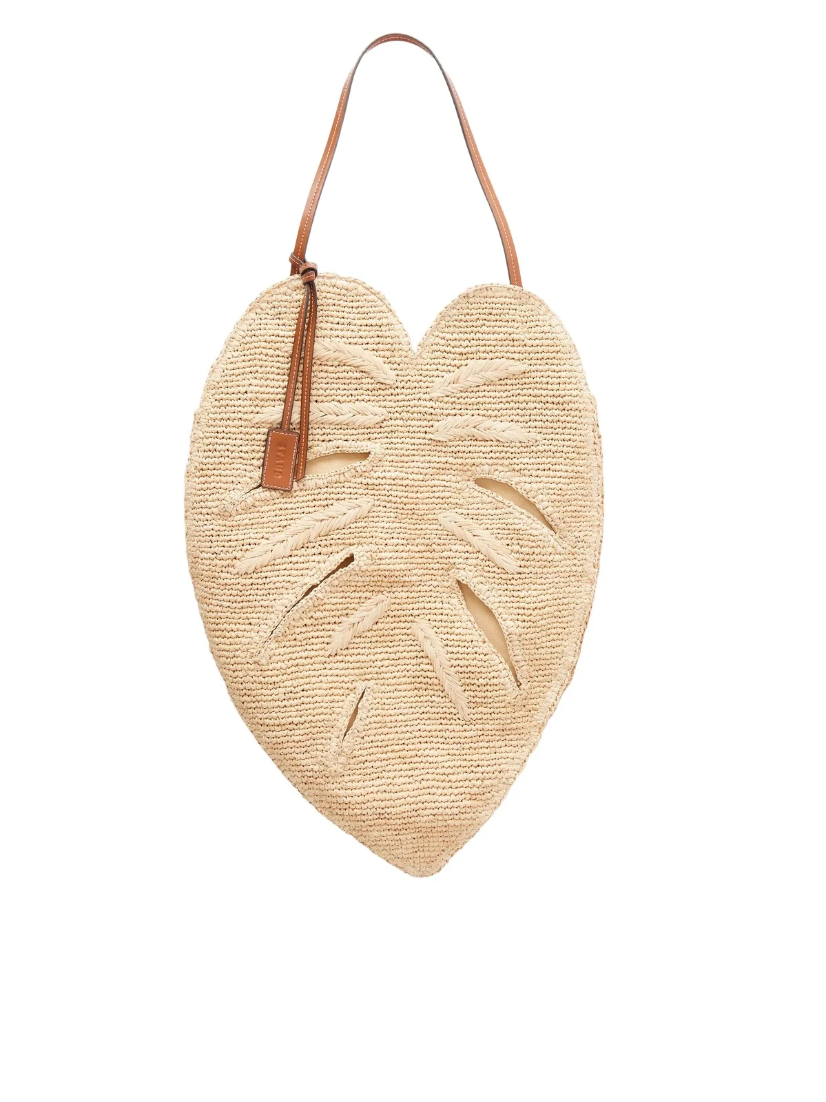 Palm Leather-trimmed Raffia Tote Palm Leather-trimmed Raffia Tote