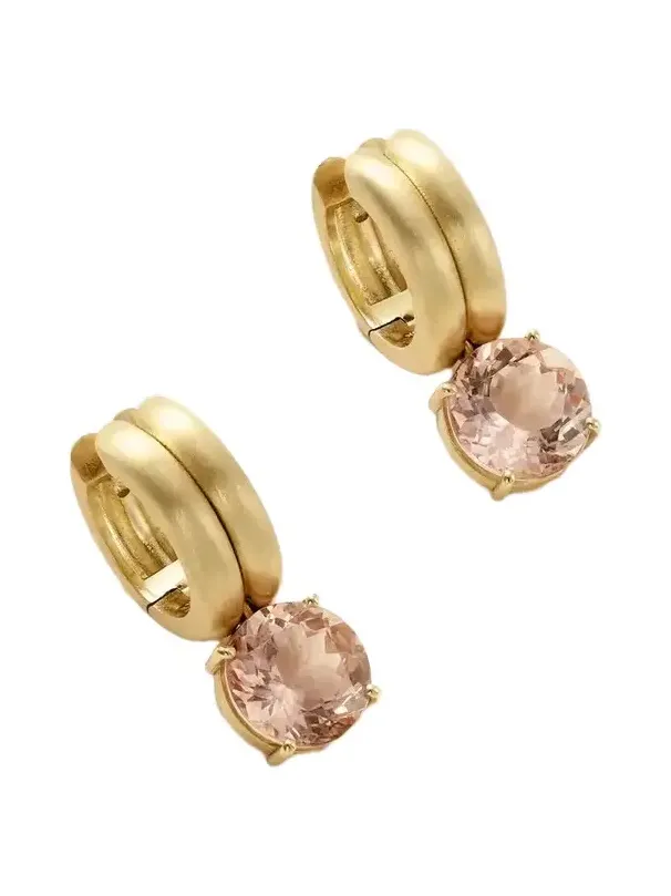 Heroic 18-karat Gold Morganite Earrings Heroic 18-karat Gold Morganite Earrings