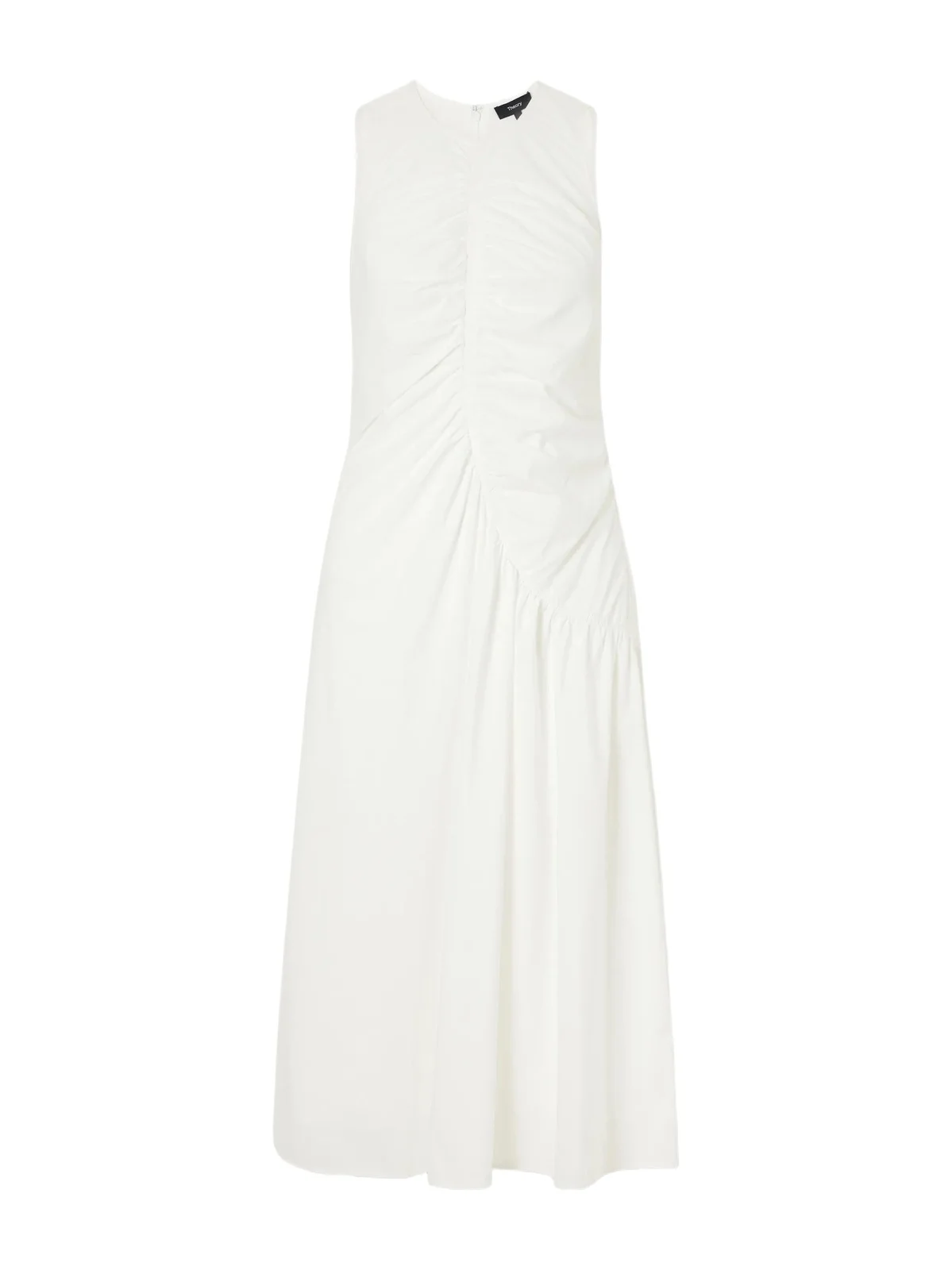 Ruched Cotton-blend Sateen Midi Dress Ruched Cotton-blend Sateen Midi Dress