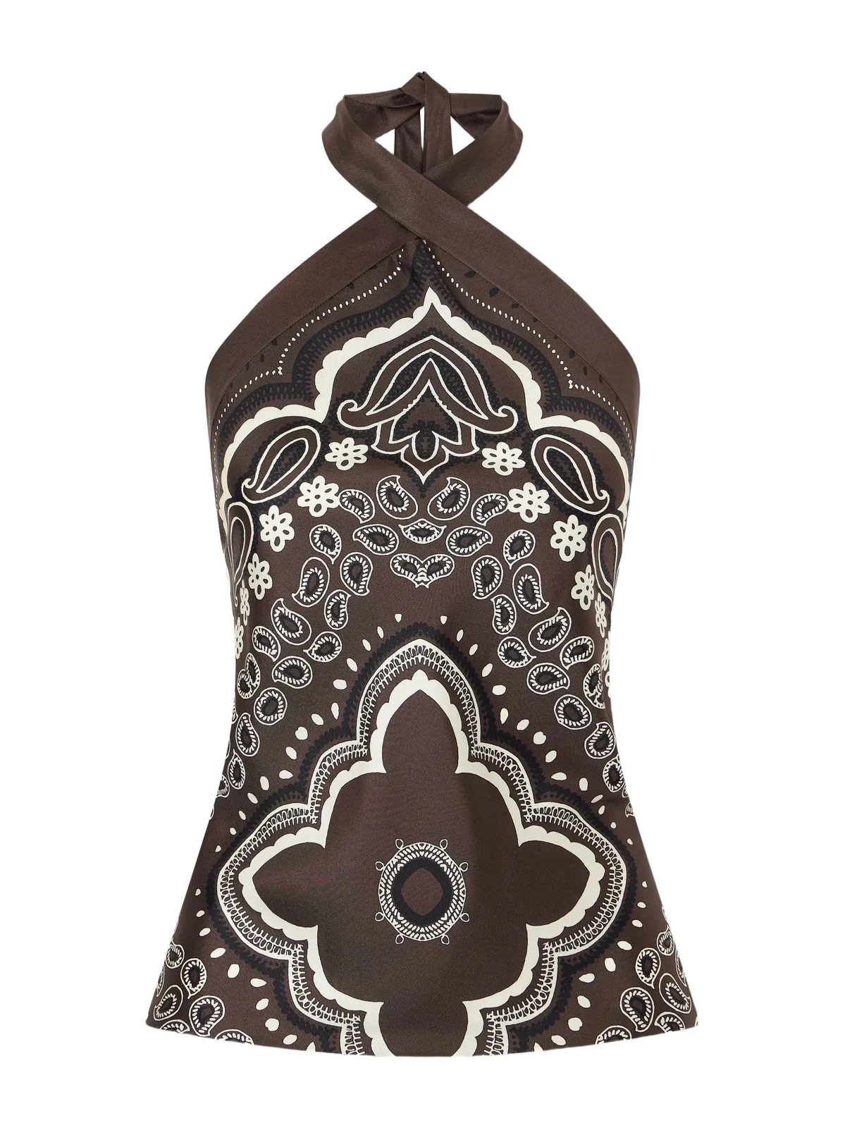 Solal Printed Silk Halterneck Top
