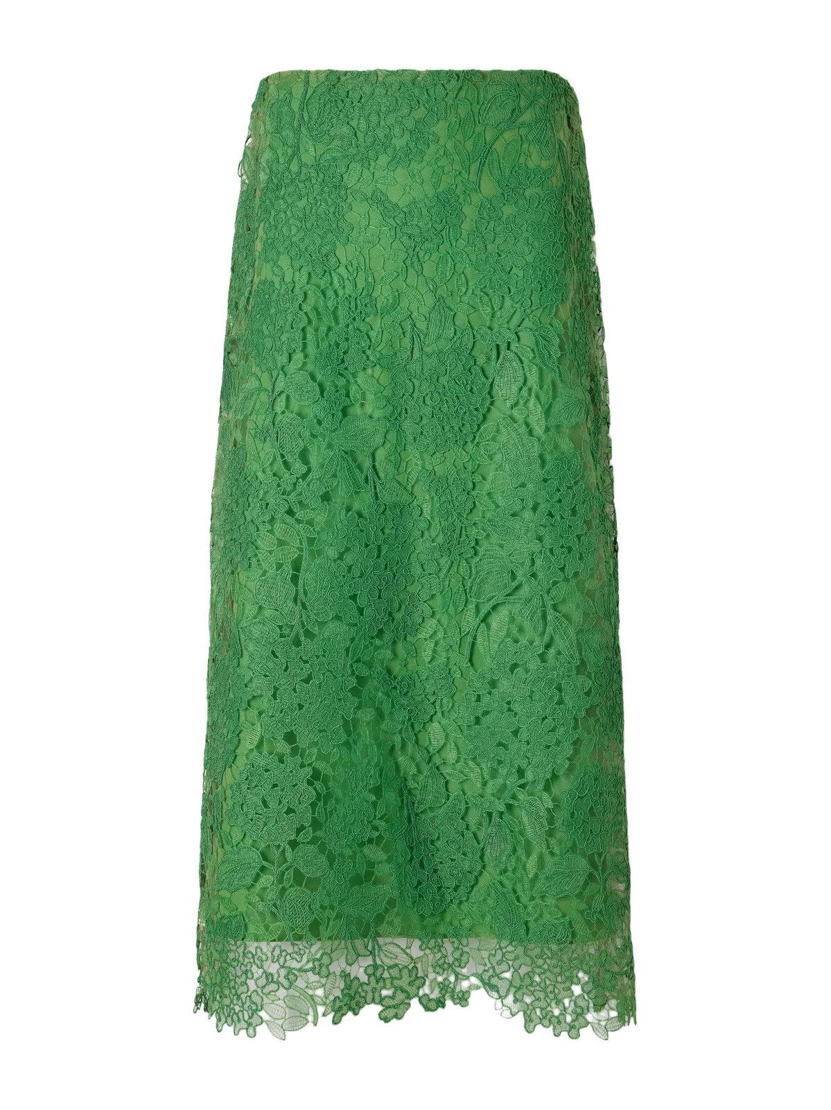 Guipure Lace-trimmed Mesh Midi Skirt Guipure Lace-trimmed Mesh Midi Skirt