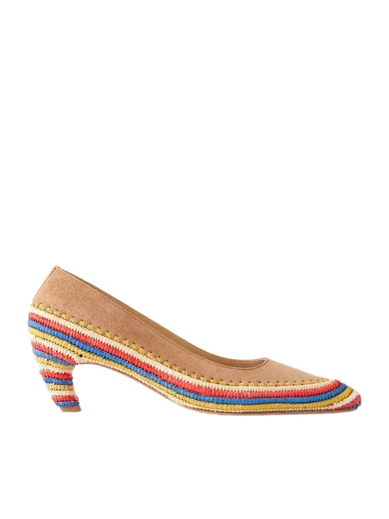 Gabriela Hearst Peggy 50 Crocheted Suede Pumps | Image 1 Gabriela Hearst Peggy 50 Crocheted Suede Pumps | Image 1