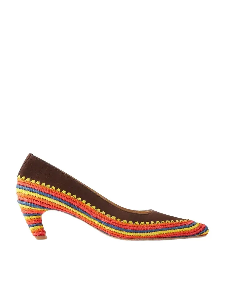 Gabriela Hearst Peggy 50 Crocheted Suede Pumps | Image 1 Gabriela Hearst Peggy 50 Crocheted Suede Pumps | Image 1