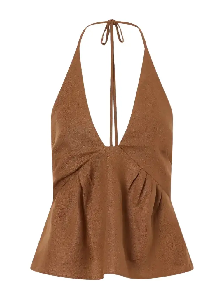 SIR. Freja Linen Halterneck Tank | Image 1 SIR. Freja Linen Halterneck Tank | Image 1