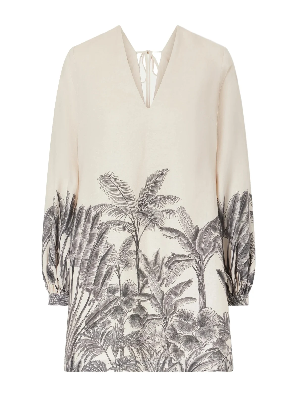 Amarula Porfavor Printed Linen Mini Dress Amarula Porfavor Printed Linen Mini Dress