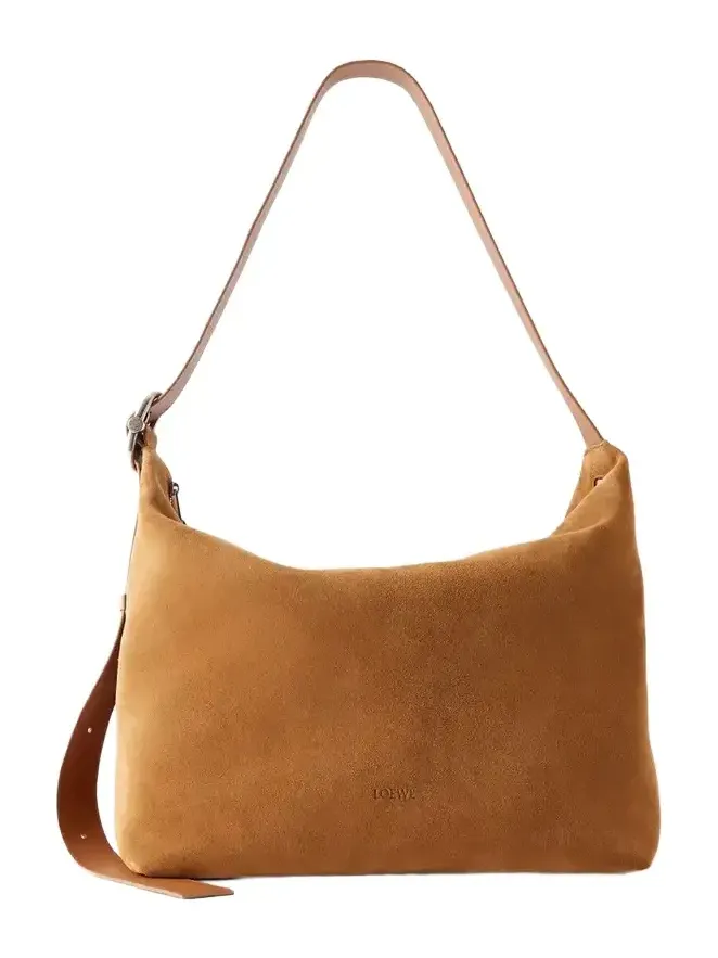 Loop Large Suede Shoulder Bag