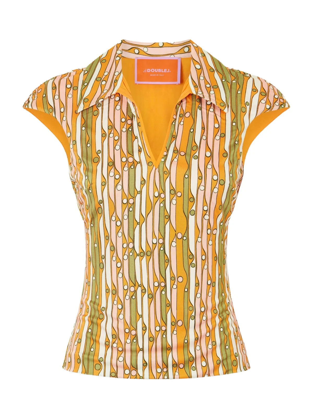 La DoubleJ Printed Stretch-jersey Top