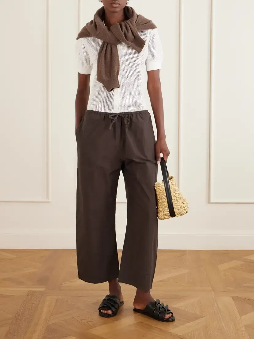 LESET Kyoto Cotton-poplin Wide-leg Pants | Thumbnail 2 LESET Kyoto Cotton-poplin Wide-leg Pants | Thumbnail 2