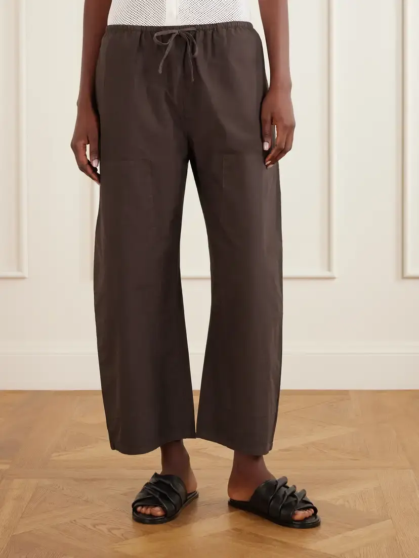 LESET Kyoto Cotton-poplin Wide-leg Pants | Thumbnail 3 LESET Kyoto Cotton-poplin Wide-leg Pants | Thumbnail 3