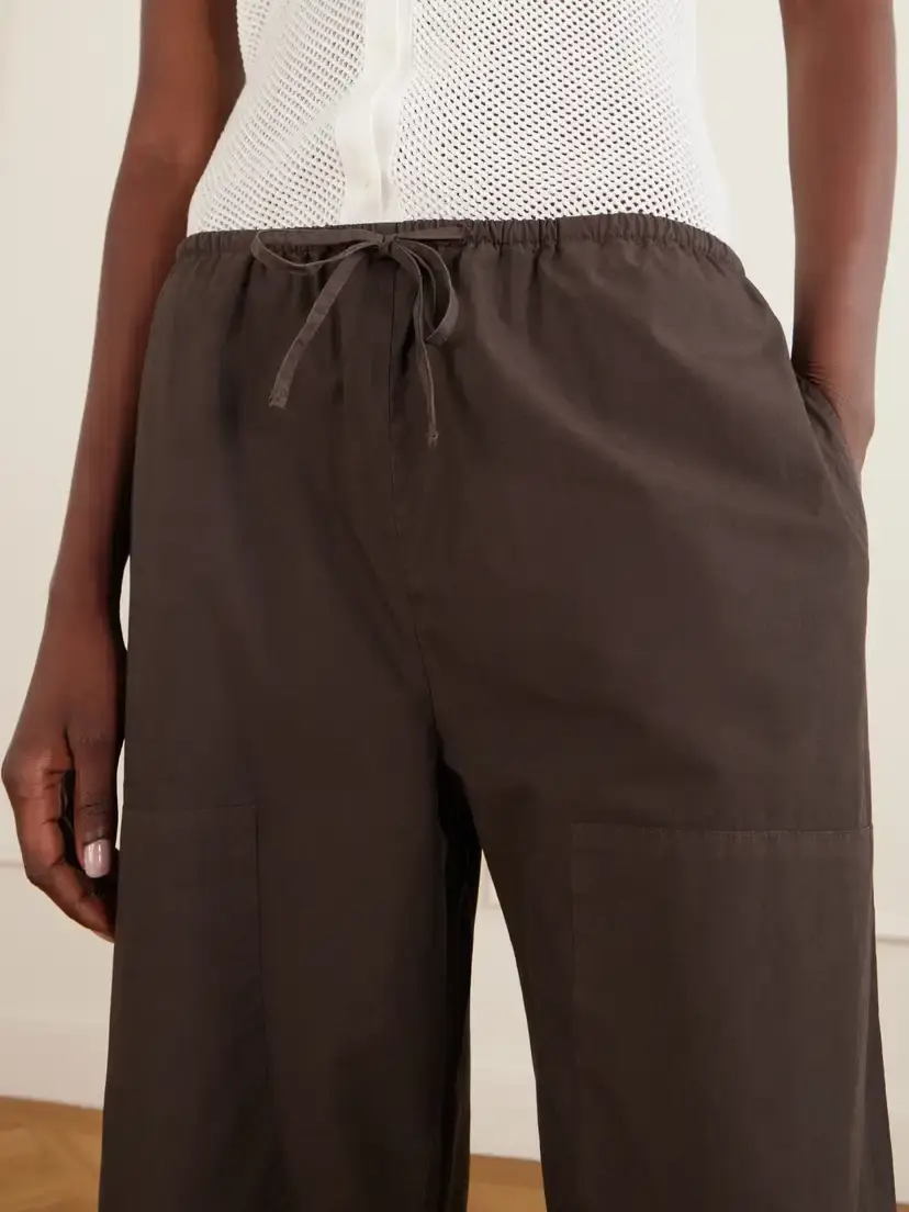 LESET Kyoto Cotton-poplin Wide-leg Pants | Thumbnail 5 LESET Kyoto Cotton-poplin Wide-leg Pants | Thumbnail 5