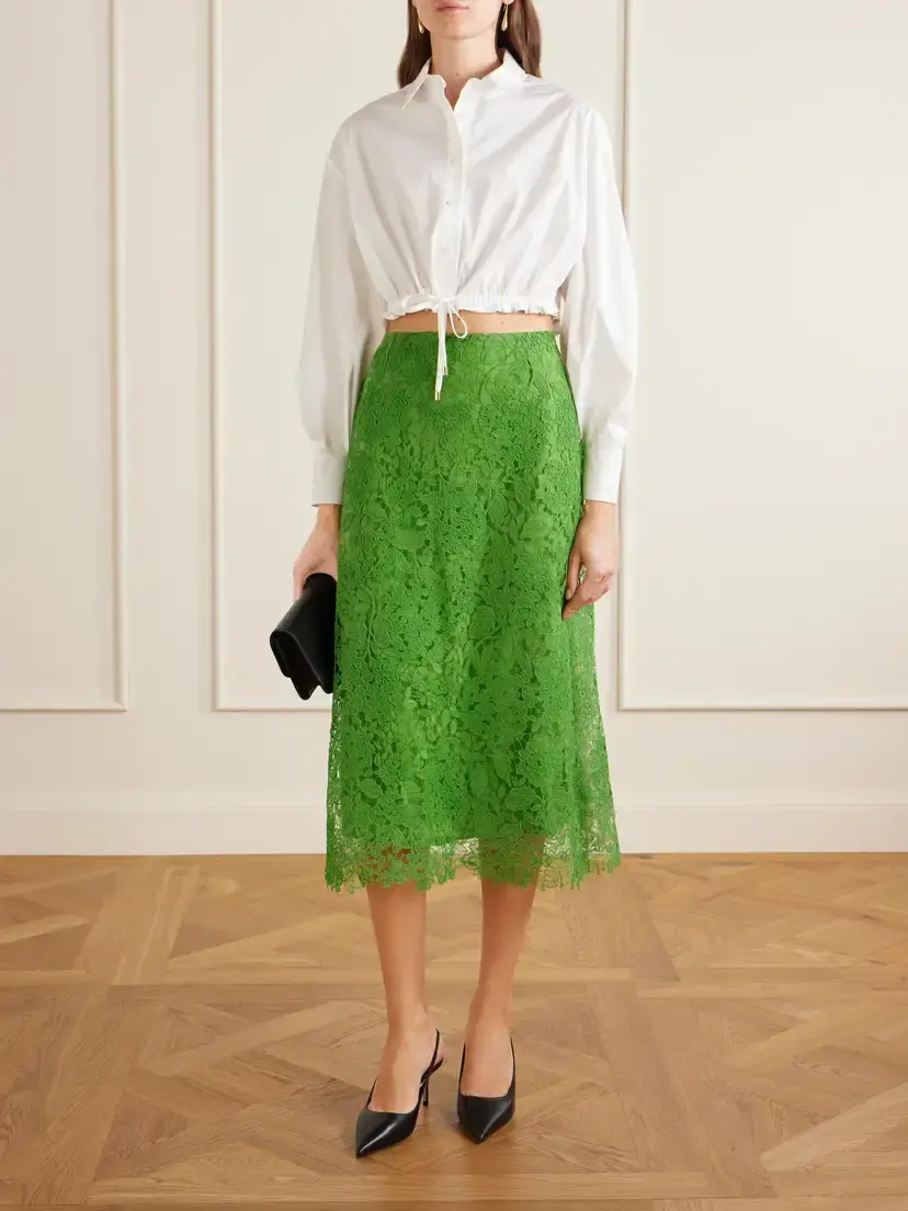 Carolina Herrera Cropped Cotton-blend Blouse | Thumbnail 2