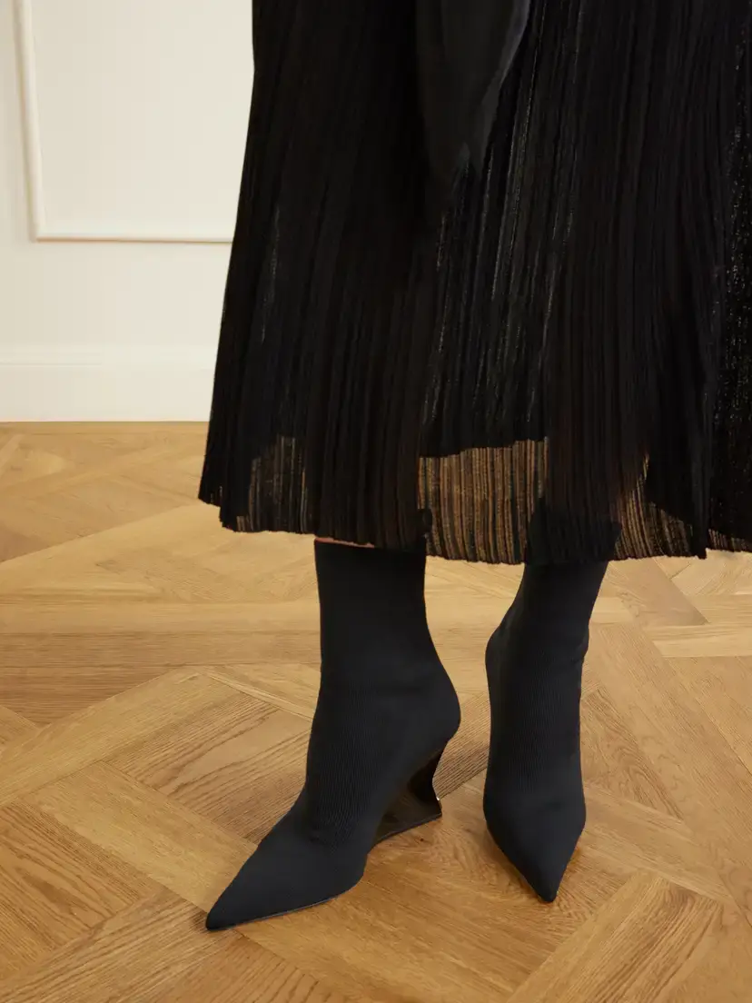 Balmain Knitted Wedge Ankle Boots | Thumbnail 2 Balmain Knitted Wedge Ankle Boots | Thumbnail 2