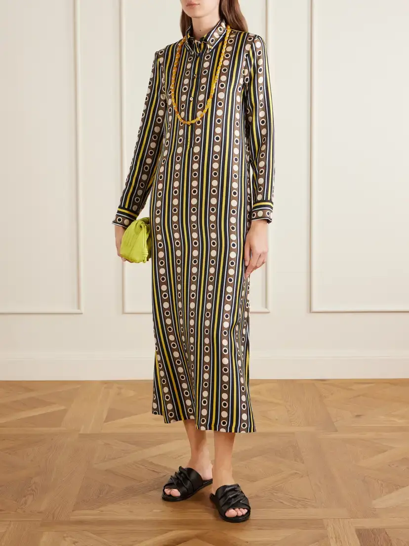 La DoubleJ Chemise Printed Silk-twill Maxi Dress | Thumbnail 2 La DoubleJ Chemise Printed Silk-twill Maxi Dress | Thumbnail 2